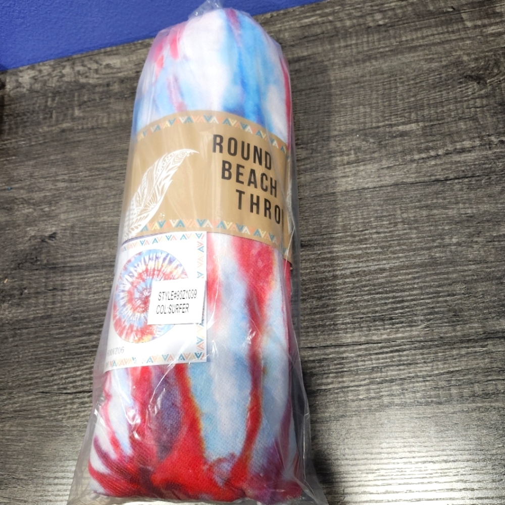 Swirl Beach Throw Round 61"×61" New Surfer